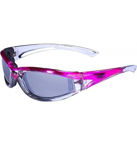 Sport Eyewear FlashPoint Sunglasses- Flash Mirror Crystal Reflection Lens - Pink Frame - CG113U440UV $12.52