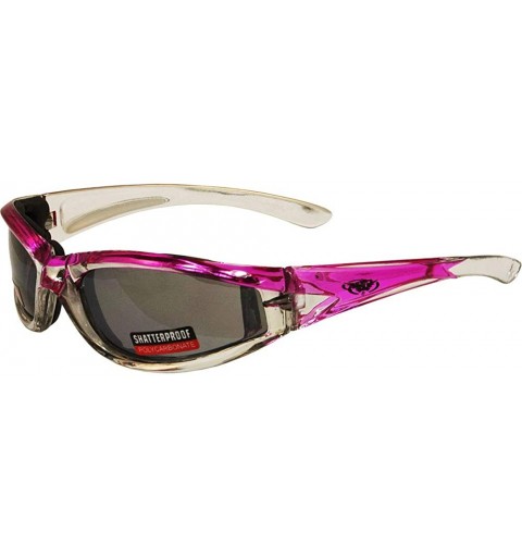 Sport Eyewear FlashPoint Sunglasses- Flash Mirror Crystal Reflection Lens - Pink Frame - CG113U440UV $12.52