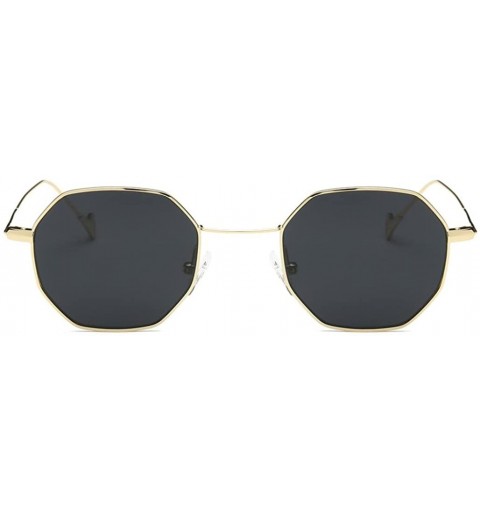 Rectangular Woman Men Sunglasses Fashion Metal Frame Outdoor Sports Mirrored Eyeglasses - Gray - CG18338GEY7 $7.48