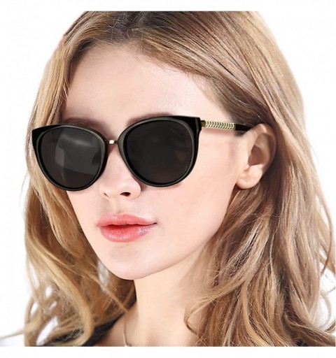 Cat Eye Cateye Sunglasses for Women Polarized-Fashion Classic Frame with 100% UV 400 Protection - CJ18TGD2AXK $26.15
