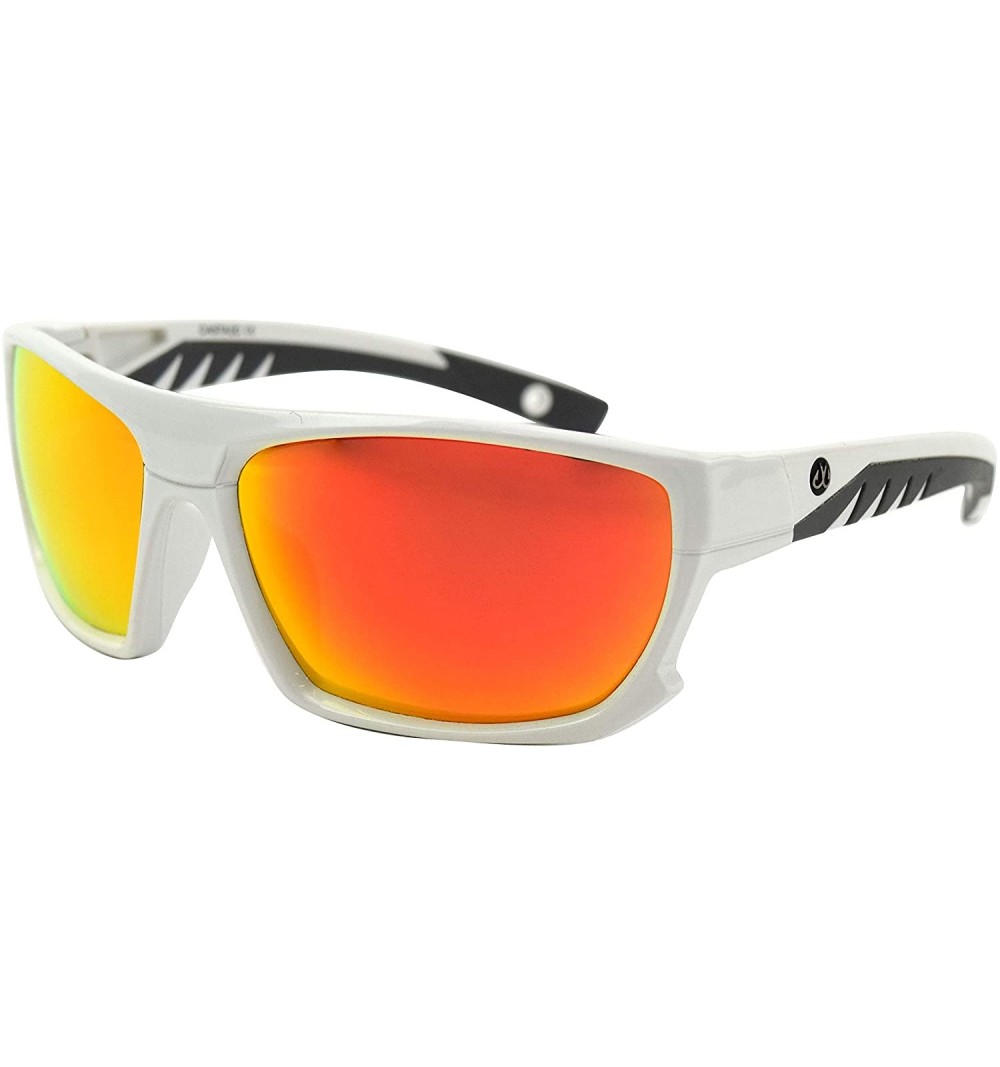 Rectangular Castaic Polarized Sport Fishing Sunglasses 100% UV Protection - White - CO18E04T4AN $50.23