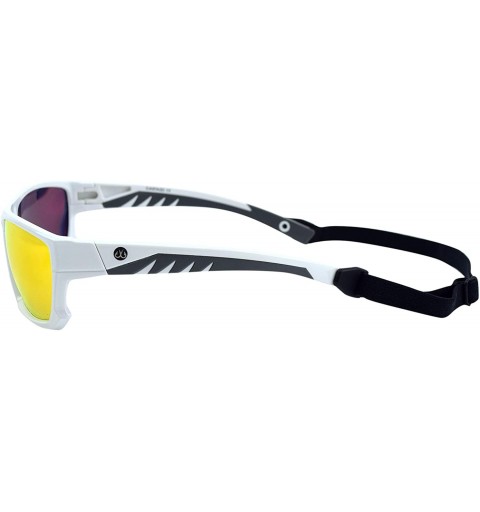 Rectangular Castaic Polarized Sport Fishing Sunglasses 100% UV Protection - White - CO18E04T4AN $50.23