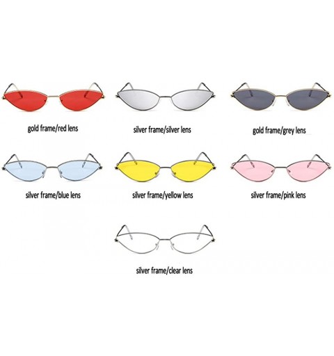 Cat Eye Cat Eye Sunglasses for Women Ladies Vintage Sunglasses Eyewear for Party Shopping Travel - Silver Frame/Blue Lens - C...