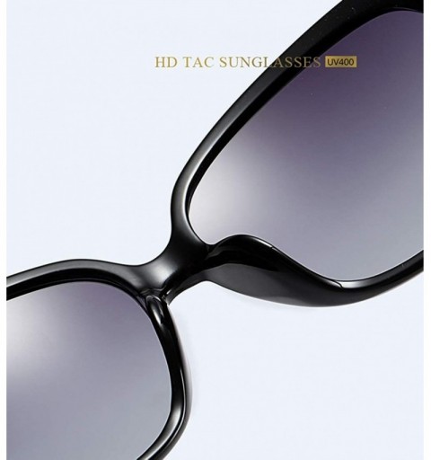 Goggle 2020 Women Polarized Sunglasses Vintage Big Frame Sun Glasses Ladies Shades Fashion 100% UV Protection - Black - CA194...
