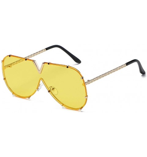 Square Sunglass Fashion Oversized Sunglasses Men Women Mirror Driving Eyewear Cool Metal Frame UV400 Sun Glasses - 2 - CI18U2...