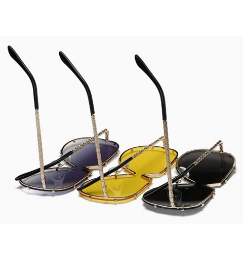 Square Sunglass Fashion Oversized Sunglasses Men Women Mirror Driving Eyewear Cool Metal Frame UV400 Sun Glasses - 2 - CI18U2...
