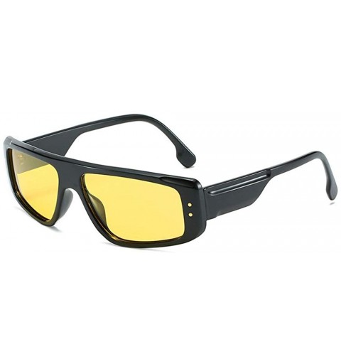 Goggle New Sports Polarized Sunglasses Men's Driving Mirror Retro Night Vision Goggles - Yellow - C018U564DSY $12.87