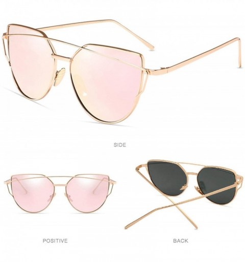 Cat Eye Cat Eye Sunglasses Women 2019 Brand Designer Sun Glasses Reflection Mirrors UV400 - Xy1904-15 - CR18W8XN4MT $10.84