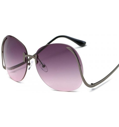 Aviator 2019 Vintage Rimless Sunglasses Women Brand Designer Metal Female Mirror Sun 1 - 1 - CT18XGGRI62 $12.35