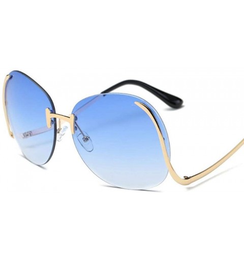 Aviator 2019 Vintage Rimless Sunglasses Women Brand Designer Metal Female Mirror Sun 1 - 1 - CT18XGGRI62 $12.35