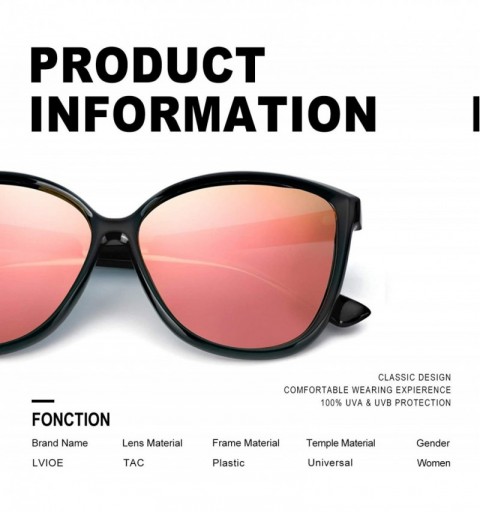 Round Polarized Sunglasses Lightweight Protection - Black Frame/Rose Mirrored Lens - CY198DYE04C $18.29