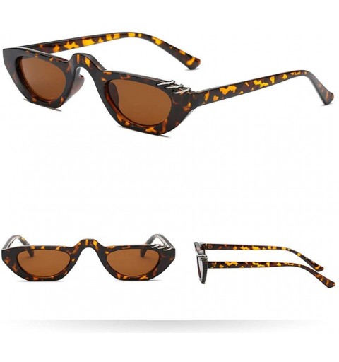 Cat Eye Cat Eye Sunglasses - Fashion Vintage Small Frame Sunglasses Eyewear Retro Unisex Leopard Sunglasses (B) - B - C818R3M...