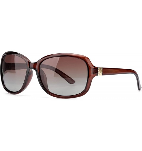Oversized Oversized Polarized Sunglasses for Women - Classic Design Eyewear with 100% UV Protection Sun Glasses - CK196H5XLWI...