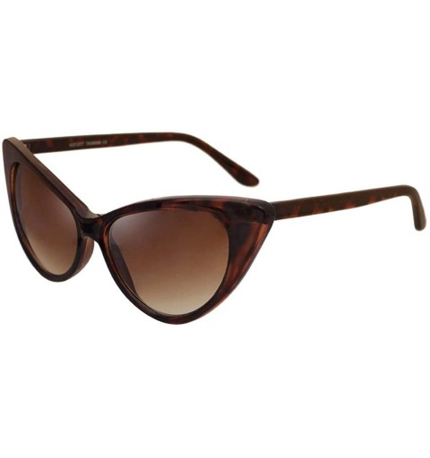 Aviator Women Mod Chic Super Cat Eye Sunglasses Vintage Fashion - Tortoise - C8119MR3457 $9.74