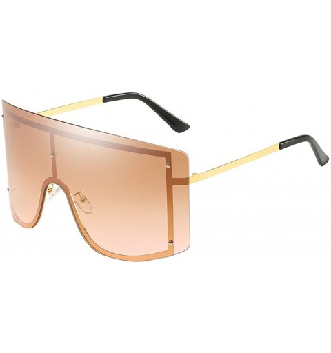 Oversized Super Oversized Sunglasses Unisex Flat Top Square Frame Shades Retro Style - C03 - C818UQ8CC7U $17.23