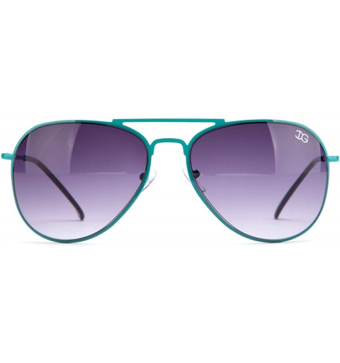 Round Ovarian Cancer Awareness Glasses Sunglasses Clear Lens Teal Colored - 9467m Teal - C1126UKA0HR $10.84