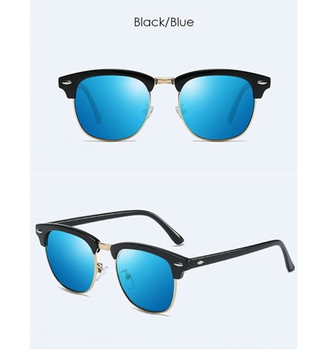Sport Classic Half Frame Polarized Sunglasses Vintage UV400 Protection Sun Glasses for Men Women - CS18EQME296 $9.74