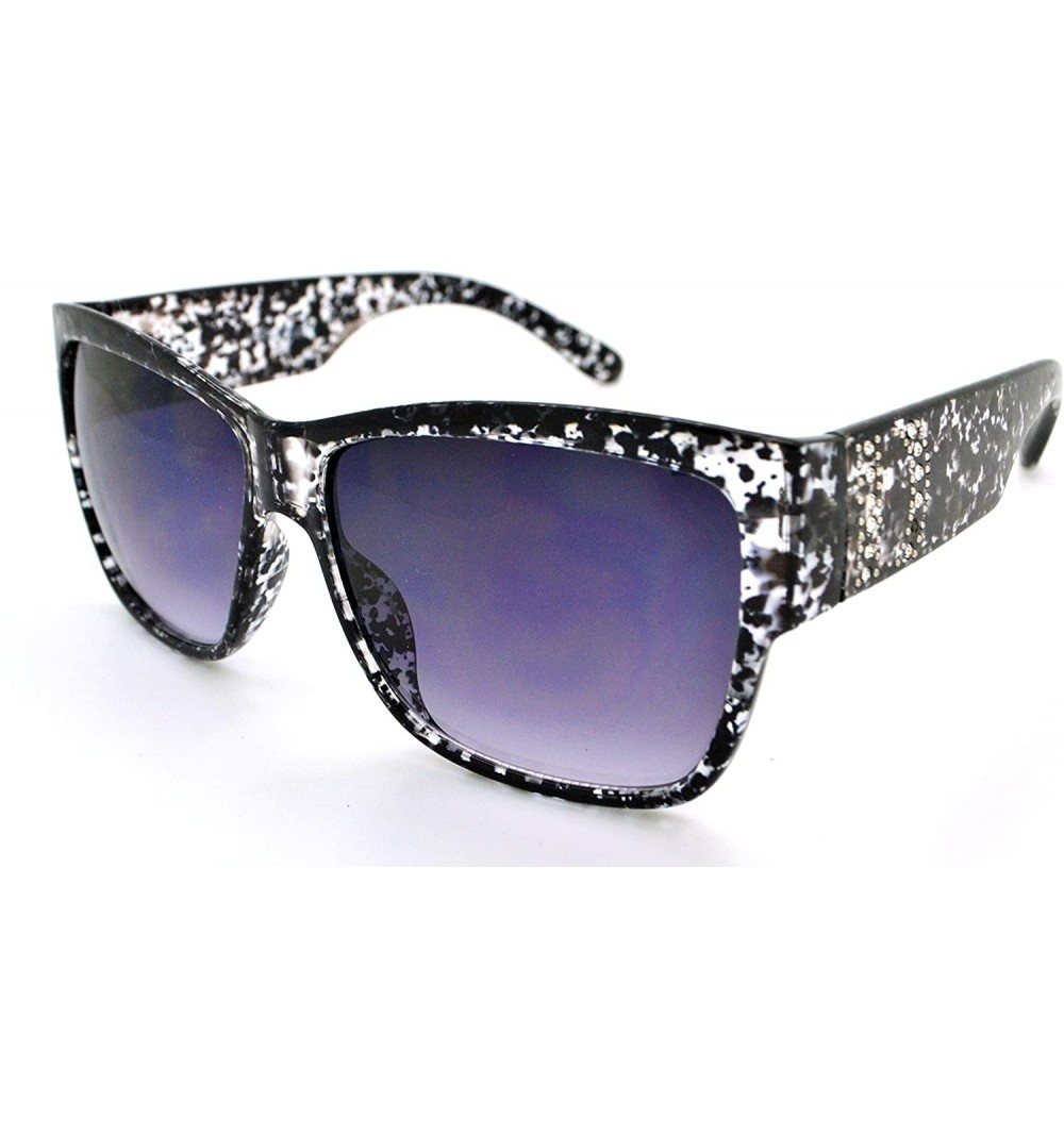 Wayfarer Trendy Classic Womens Hot Fashion Sunglasses w/FREE Microfiber Pouch - Clear - CB12L18NP1H $12.35