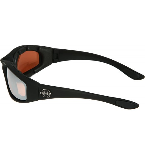 Wrap Men's Wind Resistant Motorcycle Wrap 65mm Red Lens Sunglasses - C811K8YZ9ND $13.06