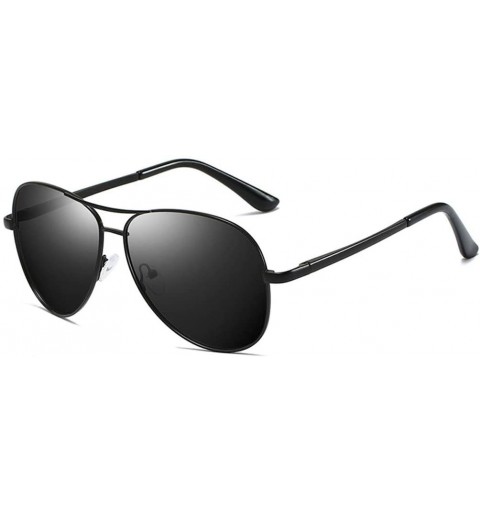 Goggle Polarized Sunglasses Men Polarized Sunglasses for Driving Eyeglasses for Famale Black Silver Frame - CO194OU4ZI7 $34.41