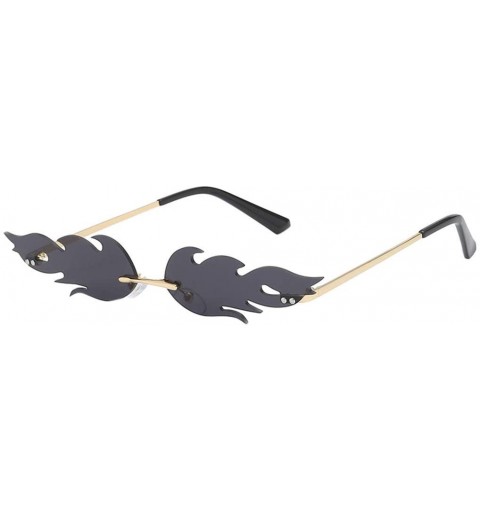 Rimless Fashion Sunglasses Protection - Black - CL190DTSDZX $8.39