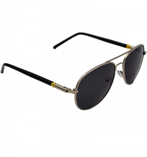 Oversized Metal Frame Oversized Spring Leg Alloy Men's Aviator Sunglasses Polarized Brand Design Male Sun Glasses - C618WIGGK...