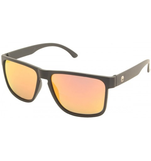 Rectangular Matte Mirror Polarized Sunglasses - C418GQRTH78 $57.79