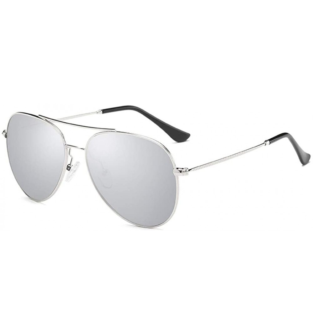 Rimless Unisex Retro Alloy Sunglasses Men Polarized UV400 - C5 Silver Silver - CT18M3MW9U4 $30.76