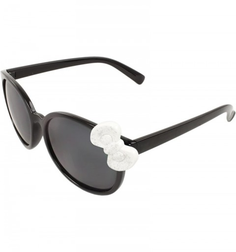 Oval TU9298K Retro Oval Fashion Sunglasses - Black White - C111CB13NK7 $22.51