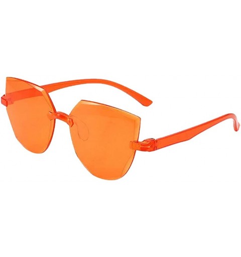 Round Sunglasses Frameless Multilateral Colorful - G - C119083S4Z9 $11.04