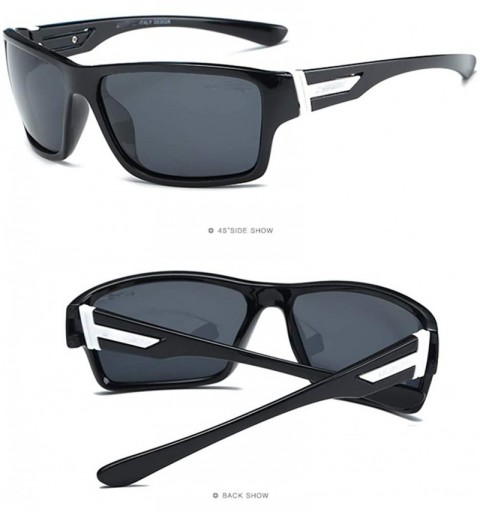 Sport Classic Sports Men Women Polarized SunGlasses Polarized Mirror Sunglasses Myopia Minus Lens - Black - CM1904CS7HR $49.45