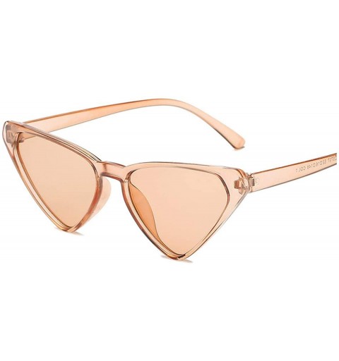 Cat Eye Leopard Triangle Sexy Cat Eyes Women Sunglasses Small Prom Glasses Plastic Eyeglasses - 3tea - CG197Y7LO9W $33.27