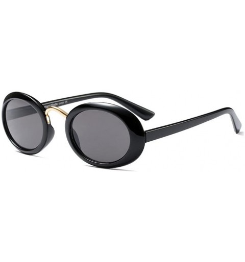 Square Eyewear Oval Retro Vintage Sunglasses Clout Goggles Fashion Shades - C1 - CL1807DIO2Q $7.77