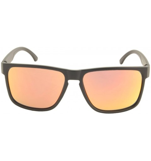 Rectangular Matte Mirror Polarized Sunglasses - C418GQRTH78 $26.88