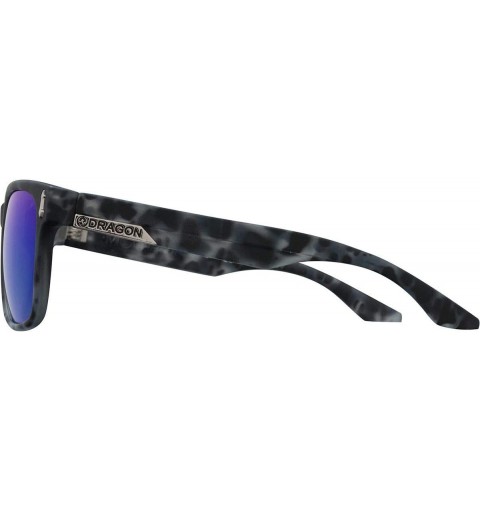 Rectangular Alliance Monarch Sunglasses - Matte Midnight Tortoise - CJ18KH352M4 $44.62