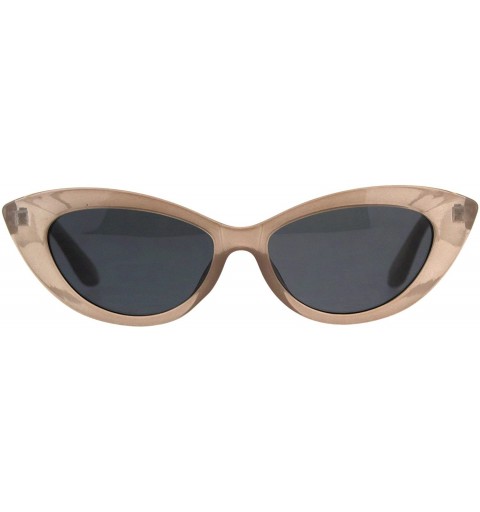 Oval Classic Vintage Oval Cateye Sunglasses Womens Designer Fashion UV 400 - Beige - CH18DQ4NQCW $21.81