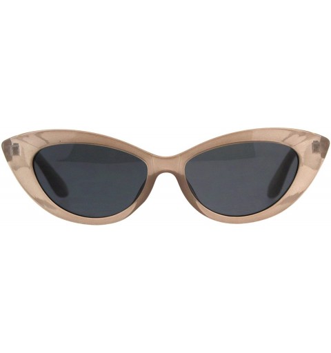 Oval Classic Vintage Oval Cateye Sunglasses Womens Designer Fashion UV 400 - Beige - CH18DQ4NQCW $9.00