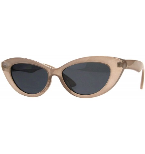 Oval Classic Vintage Oval Cateye Sunglasses Womens Designer Fashion UV 400 - Beige - CH18DQ4NQCW $9.00