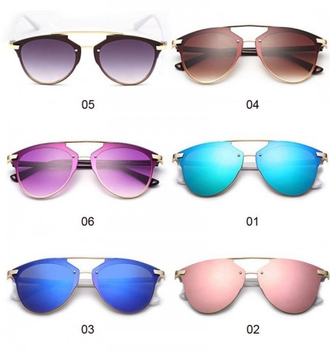 Round Oversized Sunglasses Drivers Anti Reflection - B - CB18OAU7MC0 $7.77