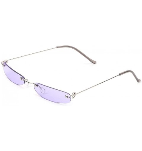 Rimless 2019 Chic Sunglasses Vintage Fashion Small Lens Women Men UV400 Brand Designer - 3 - CA18X2IWW8A $8.19