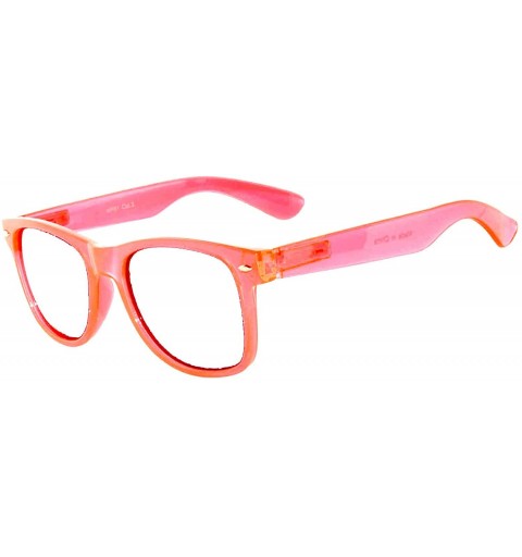 Rectangular 80's Style Classic Vintage Sunglasses Colored Frame Uv Protection for Mens or Womens - C411R7OS4XT $11.36
