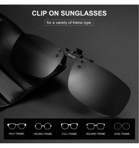 Oversized Clip on Sunglasses Over Prescription Glasses for Women Men Polarized Flip up Sunglasses with Case - CZ18QKXACI6 $21.81