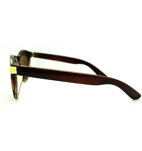 Round Round Keyhole Sunglasses Womens Retro Chic Stylish Fashion Shades - Brown - CS11E8537UP $8.12