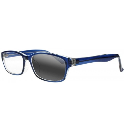 Rectangular Womens Photochromic Progressive Multifocal Reading Glass Multiple Focus Eyewear UV400 Sun Readers - Blue - C5199O...