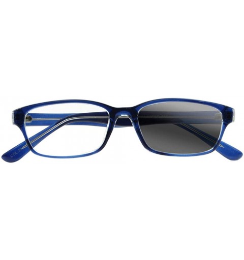 Rectangular Womens Photochromic Progressive Multifocal Reading Glass Multiple Focus Eyewear UV400 Sun Readers - Blue - C5199O...