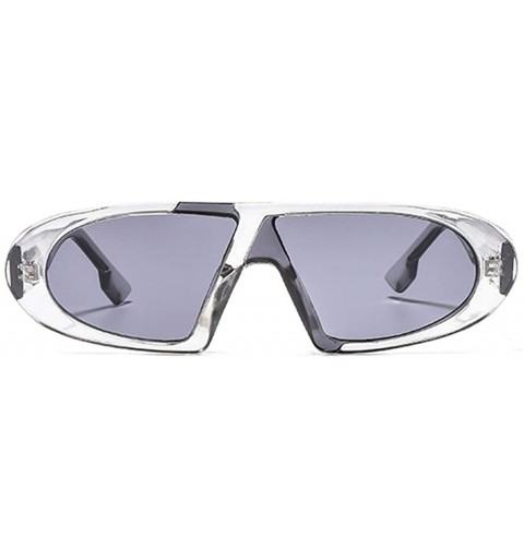 Oval Vintage Small Oval Sunglasses Retro Trendy Plastic Frame - Silver - CW194URK9A4 $11.91