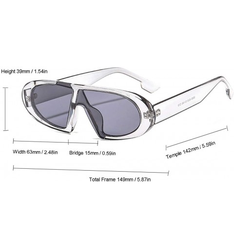 Oval Vintage Small Oval Sunglasses Retro Trendy Plastic Frame - Silver - CW194URK9A4 $11.91