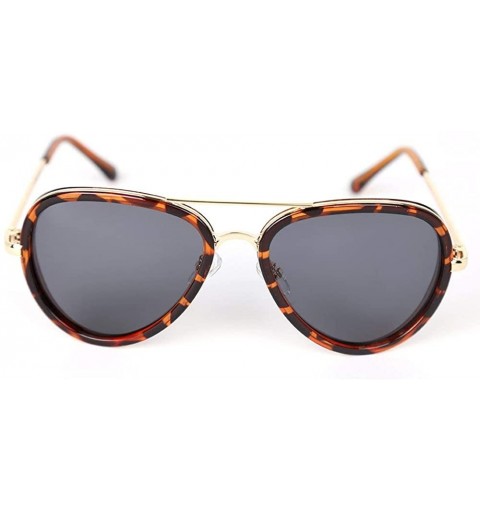 Oval Unisex Polarized Sunglasses UV400 Protection Designer Sun Glasses for Man/Women - Brown-9 - CS18DA89T50 $21.09