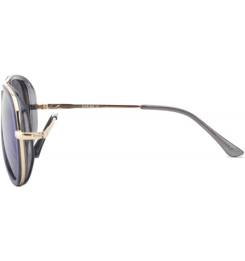 Oval Unisex Polarized Sunglasses UV400 Protection Designer Sun Glasses for Man/Women - Brown-9 - CS18DA89T50 $8.63
