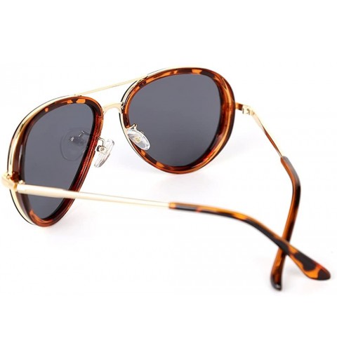 Oval Unisex Polarized Sunglasses UV400 Protection Designer Sun Glasses for Man/Women - Brown-9 - CS18DA89T50 $8.63